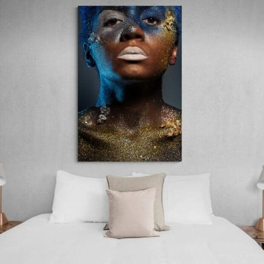 Tablou canvas - Senzualitate diafana pe albastru - Cameradevis.ro