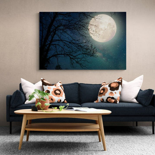 Tablou canvas - Luna printre crengi 2 - Cameradevis.ro Cameradevis.ro