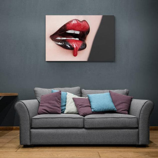 Tablou Canvas - Inima pe buze - Cameradevis.ro Cameradevis.ro