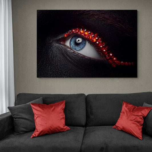 Tablou canvas - Machiaj cu margele - Cameradevis.ro Cameradevis.ro