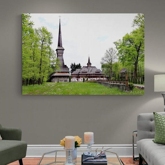 Tablou canvas romanesc - Tallest Woden Church of Europe - Cameradevis.ro