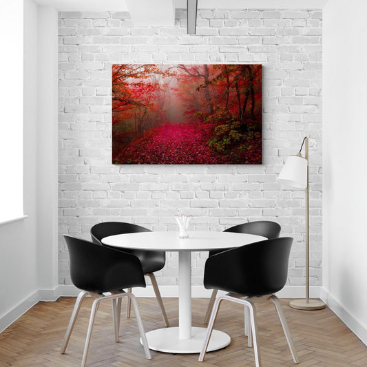 Tablou canvas - Toamna rosie - Cameradevis.ro Cameradevis.ro