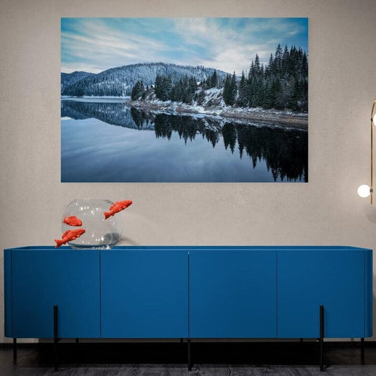 Tablou canvas romanesc - Vedere lac de pe barajul Beliș Fântânele - Cameradevis.ro