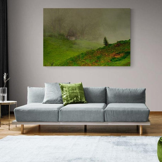 Tablou canvas romanesc - Casuta din ceata - Cameradevis.ro Cameradevis.ro