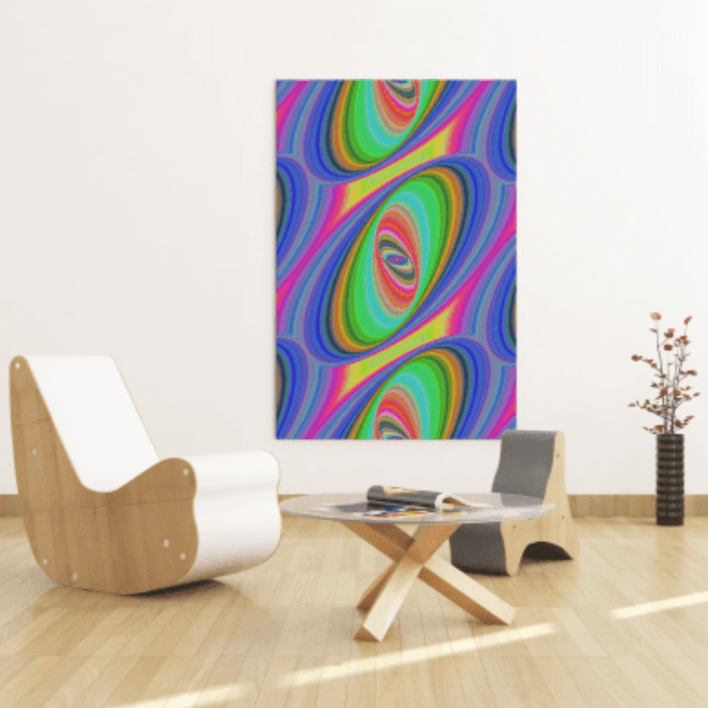 Tablou canvas - Forme ovale multicolore - Zibo.ro
