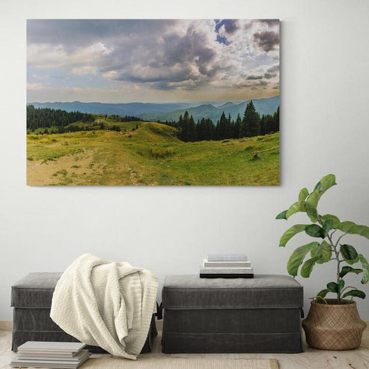 Tablou canvas romanesc - Vedere din muntii Bucegi - Cameradevis.ro