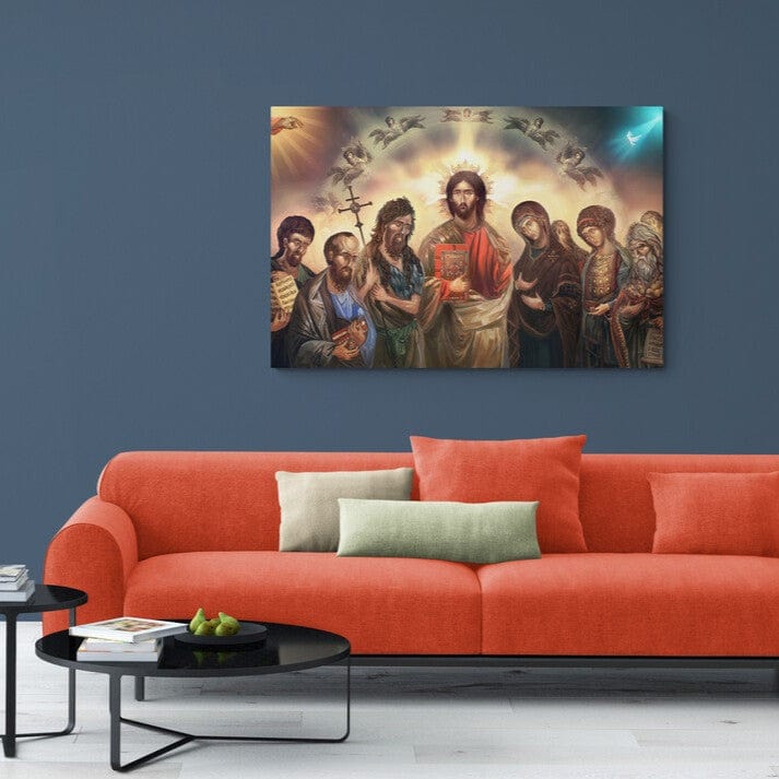 Tablou Canvas - Iisus Hristos inconjurat de sfinti - Cameradevis.ro Cameradevis.ro