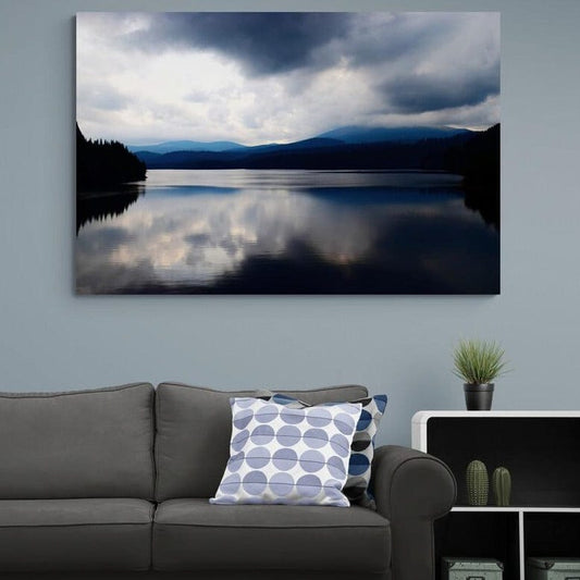 Tablou canvas romanesc - Lacul Oașa în două ipostaze - Cameradevis.ro Cameradevis.ro