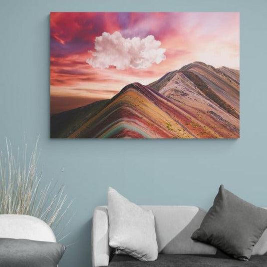 Tablou canvas - Muntii aprinsi - Cameradevis.ro