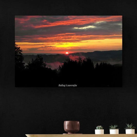 Tablou canvas romanesc - Șureanu la apus - Cameradevis.ro