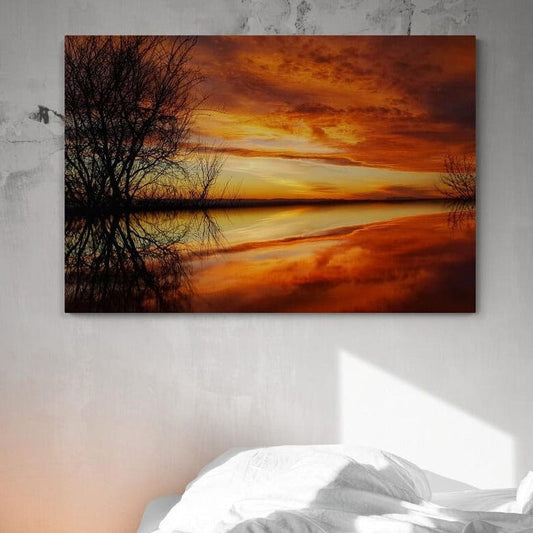Tablou canvas romanesc - The sky on fire - Cameradevis.ro