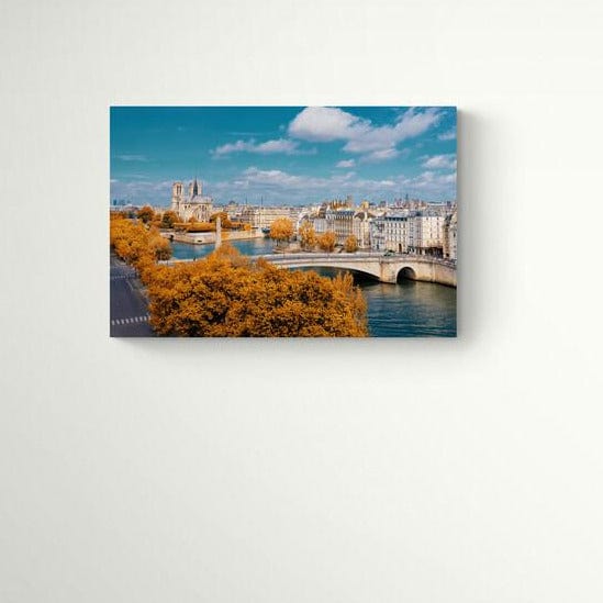 Tablou Canvas - Peisaj de toamna catedrala Notre Dame - Zibo.ro