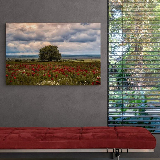 Tablou canvas romanesc - Singur printre maci - Cameradevis.ro