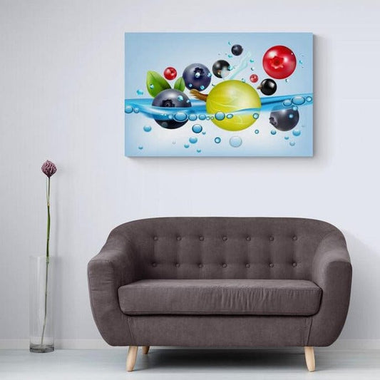 Tablou Canvas - Fructe in apa - Cameradevis.ro Cameradevis.ro