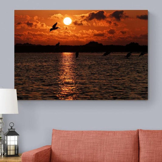 Tablou canvas romanesc - Răsărit în Delta Dunării - Cameradevis.ro