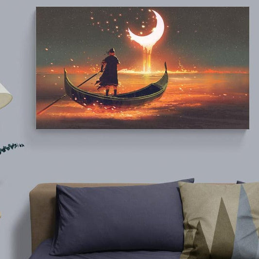 Tablou canvas -Sub aprins de luna - Cameradevis.ro