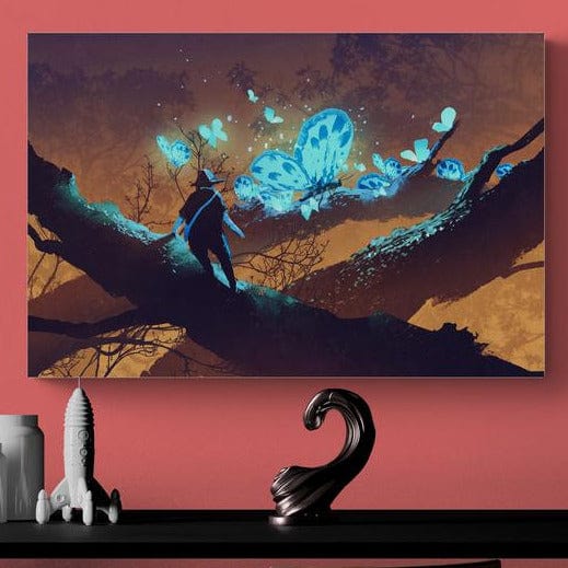 Tablou canvas - Vanatorul de fluturi - Cameradevis.ro