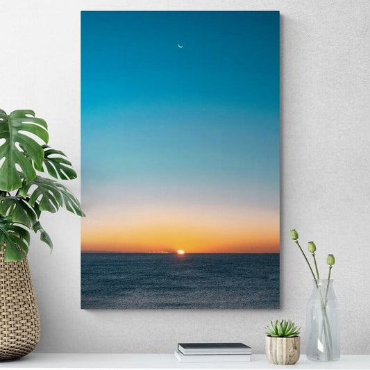 Tablou canvas romanesc - Moonset - Cameradevis.ro