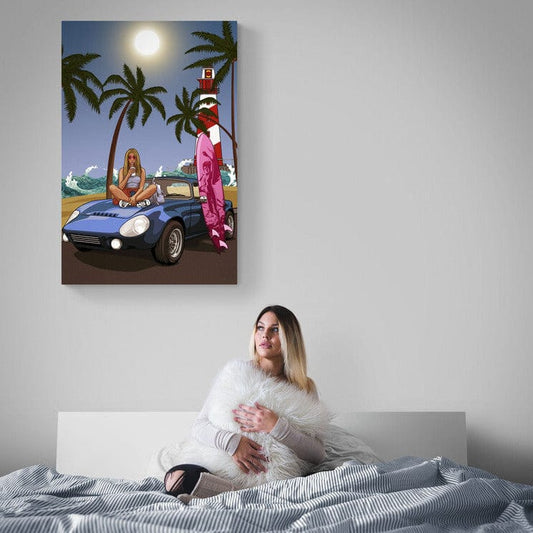 Tablou canvas - Vacanta in Miami - Cameradevis.ro Cameradevis.ro