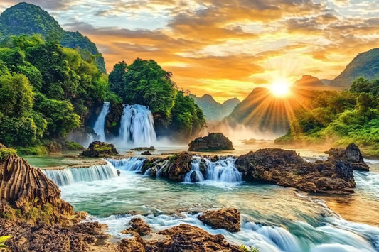 Tablou canvas Zibo cu culori vii și saturate, intact după ani de utilizare în living luminos — Zibo.ro