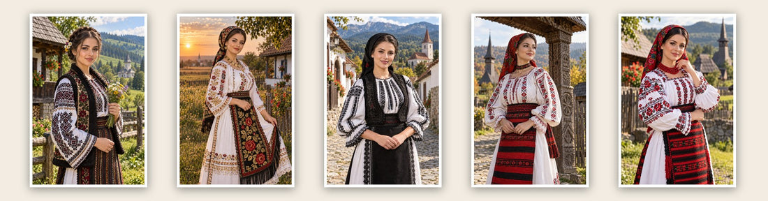 Colecția Costume Populare Românești — portrete cu portul tradițional