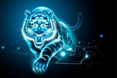 Tablou decorativ - Tigru Neon