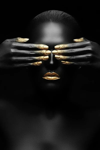 Tablou decorativ - Gold&Black 85