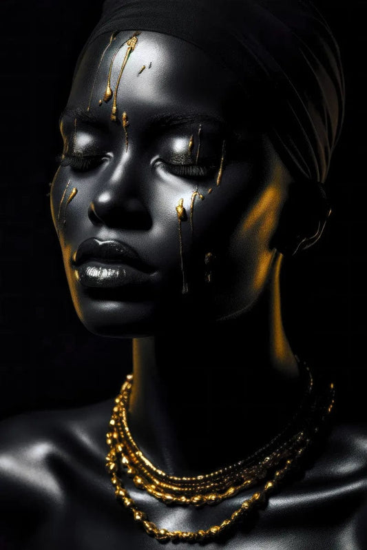 Tablou Canvas - Gold&Black 73 Eleganta Moderna