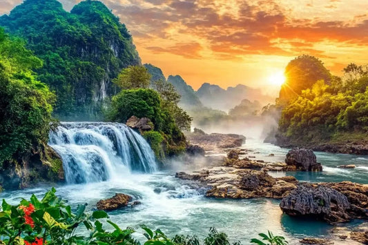 Tablou Canvas - Doua Cascade