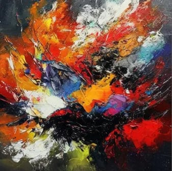 Tablou decorativ - Abstract Scanteie Multicolor