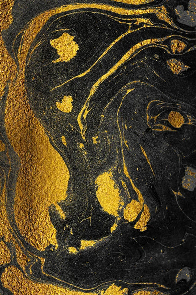 Tablou decorativ - Gold and Black Abstract 03
