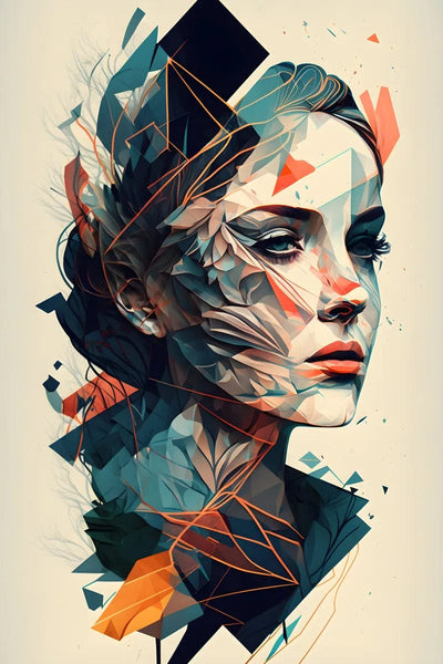 Tablou decorativ - Chip din fragmente geometrice Abstract 3D 85
