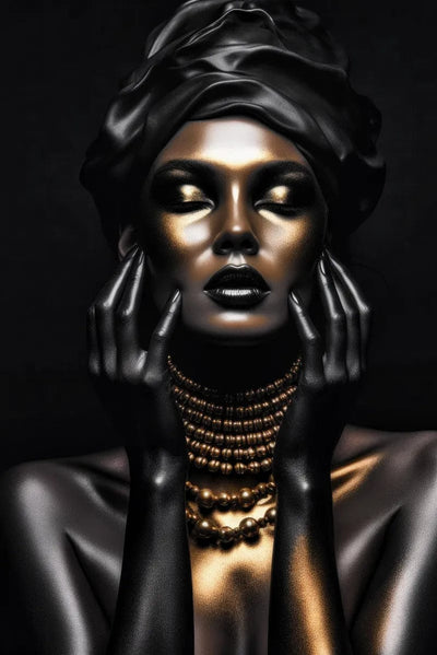 Tablou decorativ - Gold & Black 71