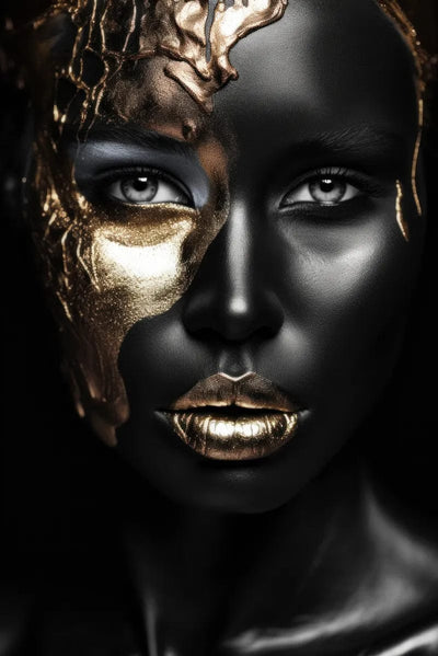 Tablou decorativ - Gold&Black Elegance 65
