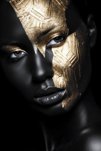 Tablou decorativ - Gold & Black Elegance