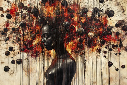 Tablou Canvas - Frumusete Abstracta cu Explozie de Bule Colorate - Zibo.ro