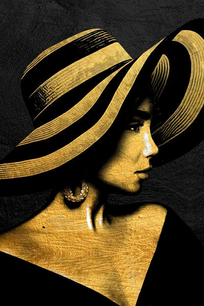 Tablou decorativ - Gold and Black Elegance