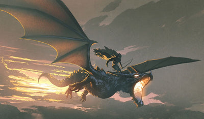 Tablou decorativ - Razboinicul si Dragonul