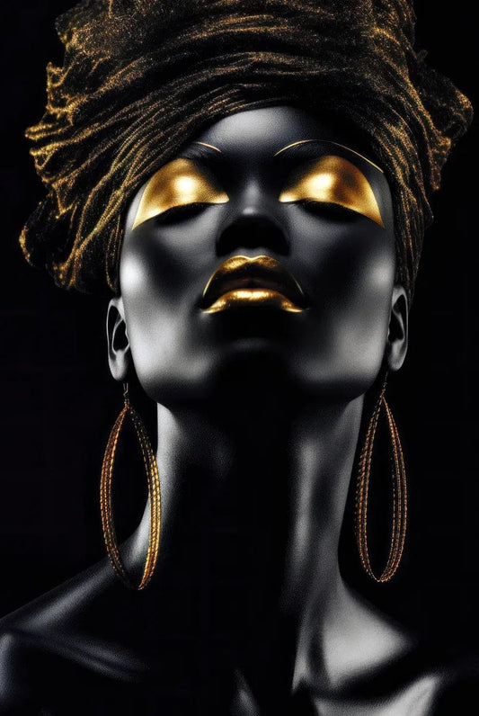 Tablou Canvas - Gold&Black 74 Eleganta si Stil