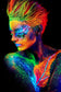 Tablou Canvas - Barbat Multi Fluorescent
