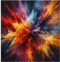 Tablou decorativ abstract explozie de culori