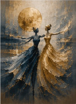 Tablou decorativ - Dans sub luna de aur