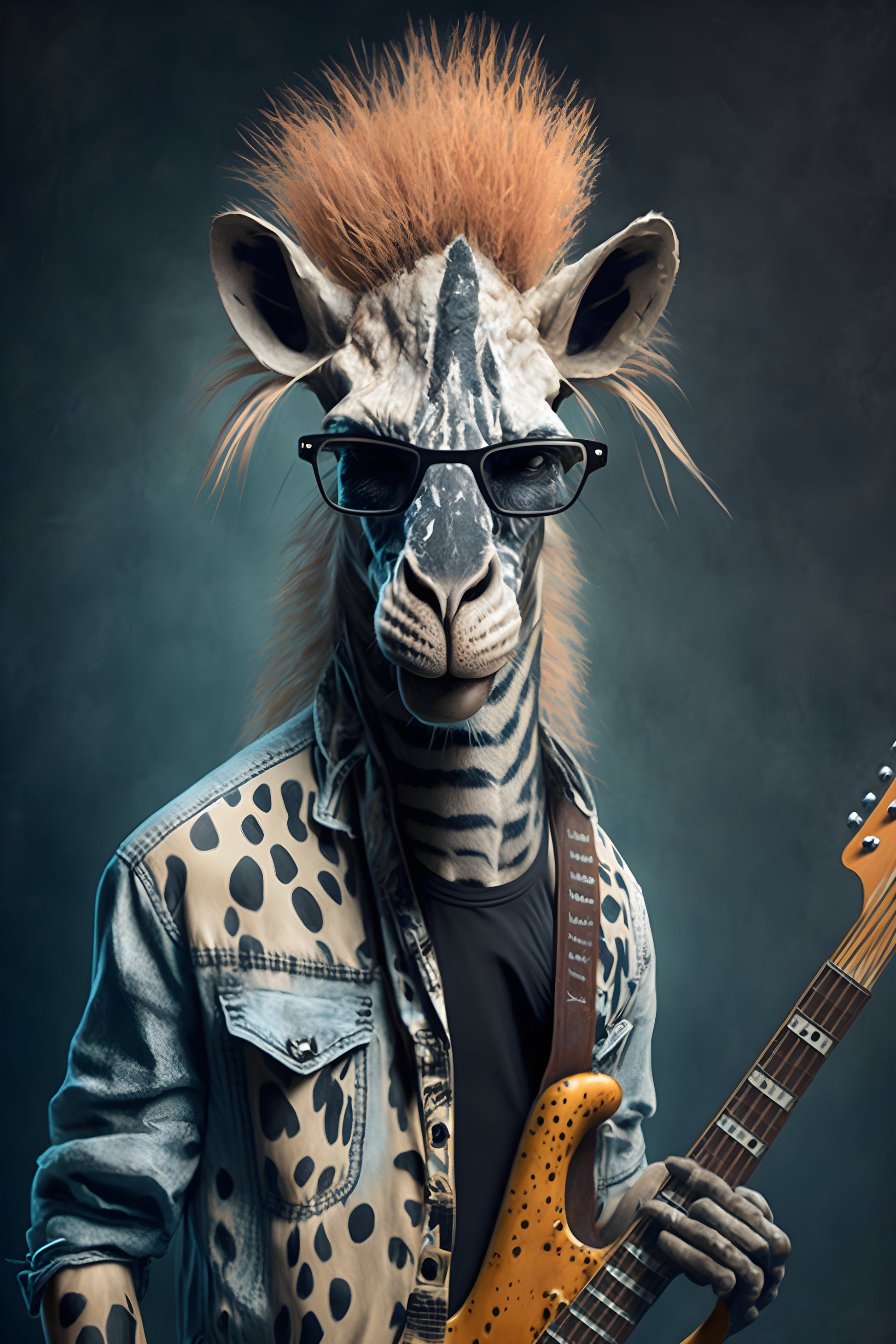 Tablou decorativ - Girafa Punk