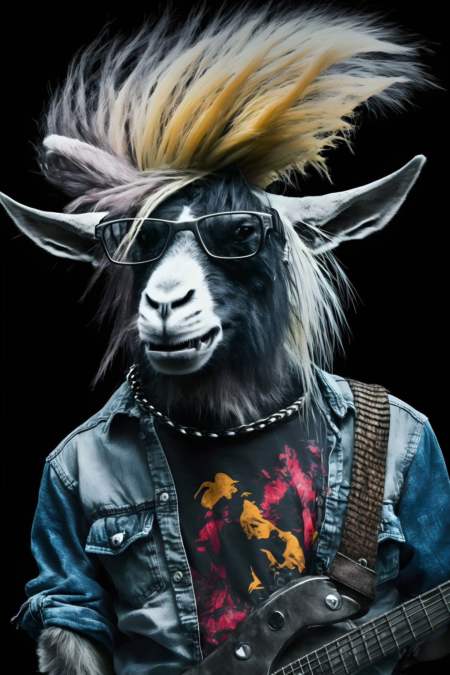 Tablou decorativ - Țapul Rock Star