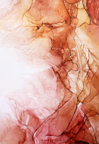 Tablou decorativ - Abstract watercolor auriu