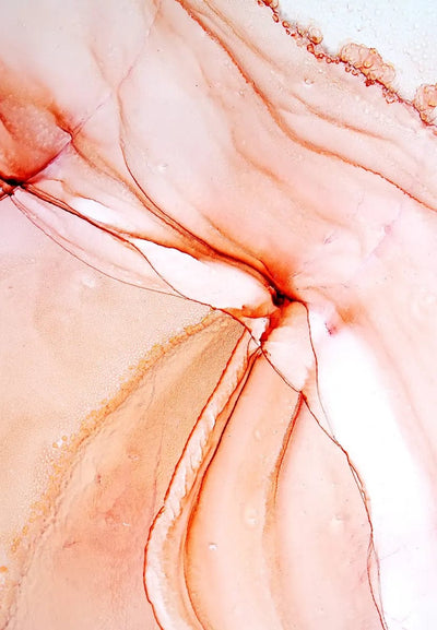 Tablou decorativ - Abstract watercolor pe portocaliu