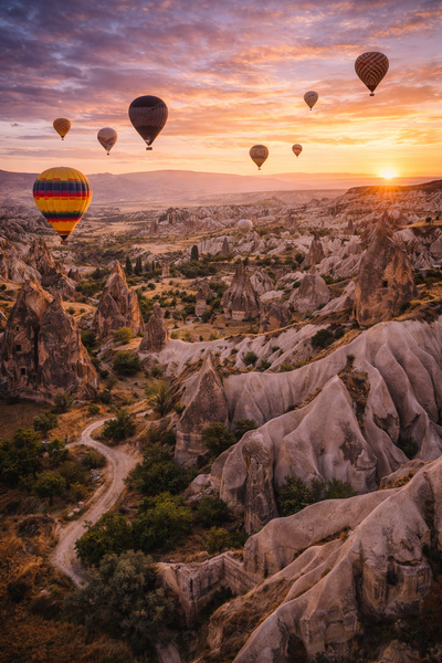 Tablou decorativ - Balonase de aer cald in Cappadocia