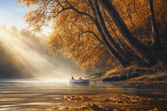 Tablou Canvas - Barca pe pau de munte - Zibo.ro