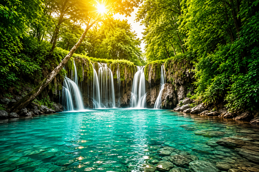 Tablou decorativ - Cascada cu apa turcoaz