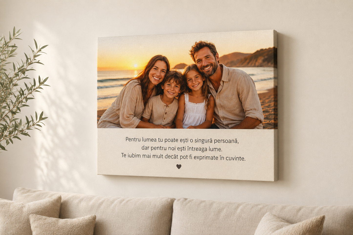 Tablou personalizat cu poza si text